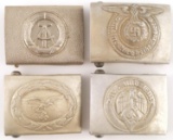 WWII GERMAN THIRD REICH BELT BUCKLE LOT OF 4 DDR
