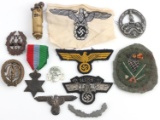 WWII GERMAN REICH INSIGNIA BADGE & PATCHES LOT