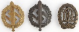 WWII GERMAN REICH SPORTS BADGE & SA SPORT BADGE