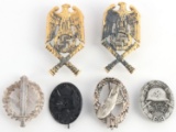 WWII GERMAN THIRD REICH BADGES LOT OF 6