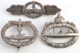 WWI AND WWI GERMAN THIRD REICH U BOAT BADGES LOT 3