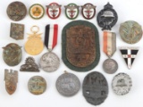 WWII GERMAN REICH LARGE NSDAP BADGE & TINNY LOT