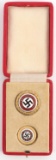 WWII GERMAN REICH NSDAP CASED GOLD PARTY PINS