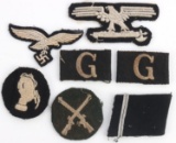 6 WWII GERMAN REICH LUFTWAFFE & SS INSIGNIA PATCH