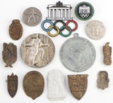 14 WWII GERMAN OLYMPICS SA DAF NSDAP TINNIES