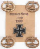WWII GERMAN REICH U-BOAT BADGES & IRON CROSS