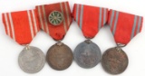 WWII JAPANESE EMPIRE RED CROSS MEDALS & ROSETTE