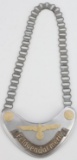 WWII GERMAN REICH ARMY FIELD ZHANDARM GORGET CHAIN