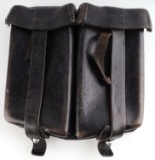WWII GERMAN REICH WAFFEN SS LEATHER AMMO POUCH