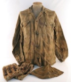 4 WWII GERMAN SS COMBAT SHIRT & MP40 AMMO POUCHES