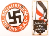 WWII GERMAN THIRD REICH ENAMELED STREET PLAQUE LOT