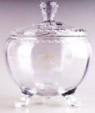 WWII GERMAN REICH ADOLF HITLER GLASS BOWL W COVER