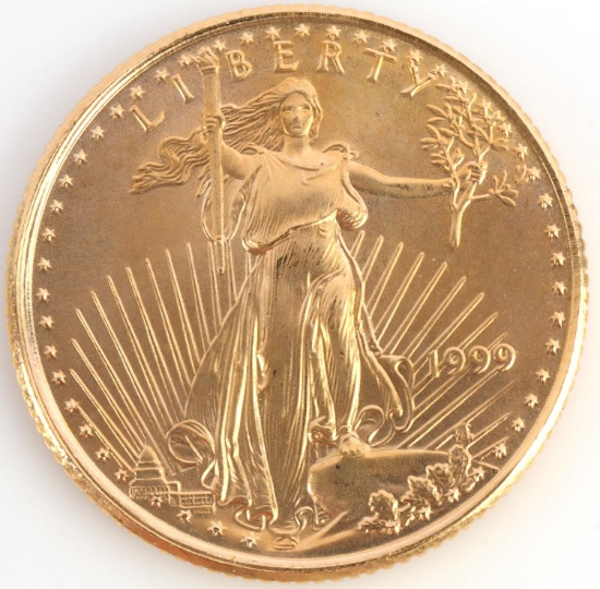 1999 GOLD 1/10 OZT AMERICAN EAGLE BU COIN