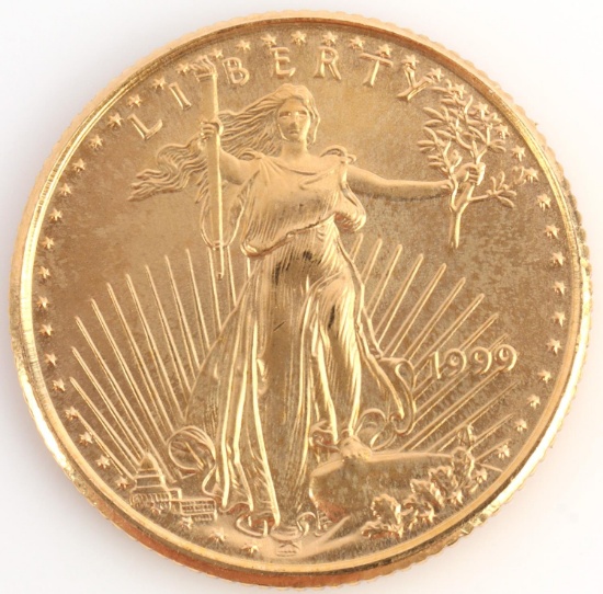 1999 GOLD 1/10 OZT AMERICAN EAGLE BU COIN