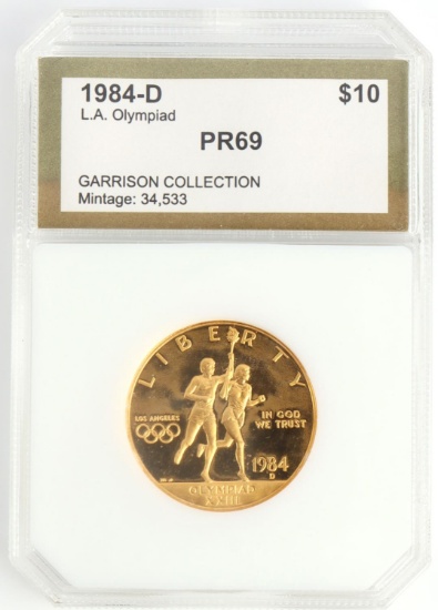 1984 D LOS ANGELES OLYMPIAD $10 GOLD COIN PR69
