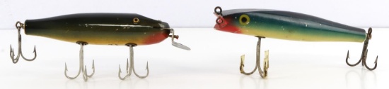 2 CCB CREEK CHUB BAIT CO PURPLE EEL MUSKY LURES