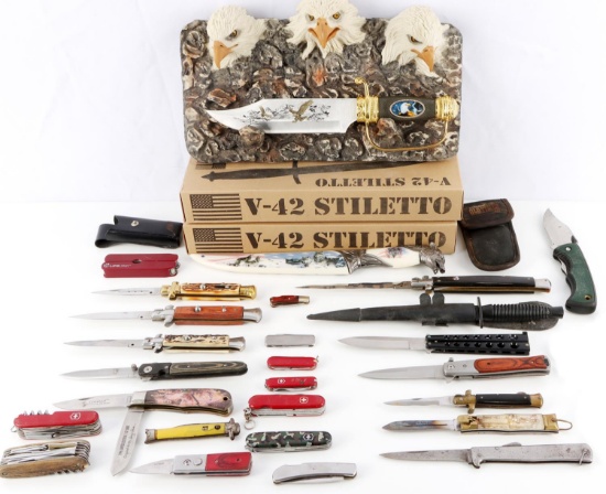 LARGE KNIFE LOT SWITCHBLADE V 42 STILETTO