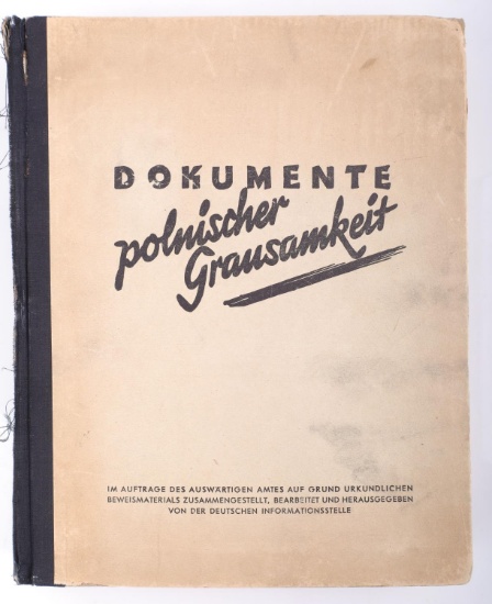 WWII GERMAN DOCUMENTS OF POLISH CRUELTY BOOK