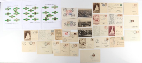 WWII GERMAN THIRD REICH 1936 OLYMPIC POSTCARD LOT