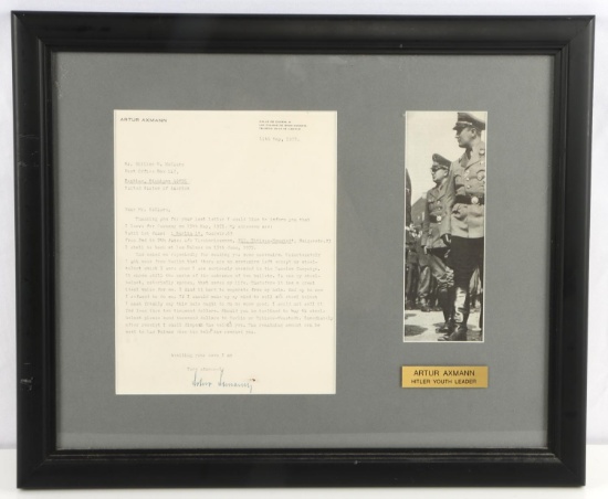 ARTUR AXMANN HITLER YOUTH LEADER LETTER