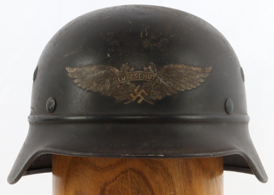 WWII GERMAN THIRD REICH LUFTSCHUTZ HELMET
