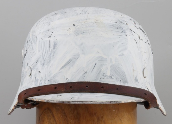 WWII GERMAN THIRD REICH M42 WINTER CAMO HELMET
