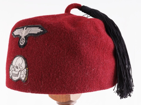 WWII GERMAN WAFFEN SS HANDSCHAR DRESS FEZ