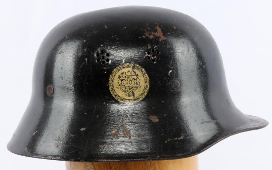 WWII GERMAN THIRD REICH DANZIG POLICE HELMET