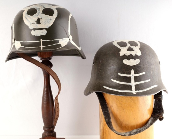 WWII GERMAN HUNGARIAN M38 & M40 HELMET LOT