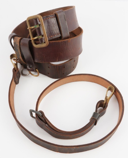 WWII GERMAN THIRD REICH KRIEGSMARINE LEATHER BELT