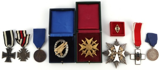 WWII GERMAN THIRD REICH LOT OF 9 MEDALS