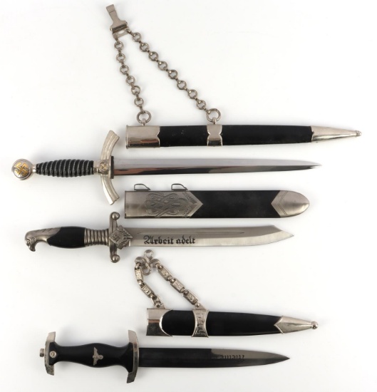 GERMAN THIRD REICH SS RAD LUFTWAFFE DAGGER LOT