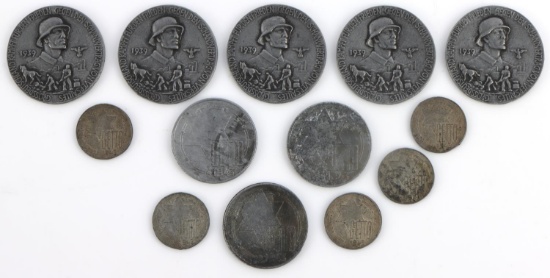 13 WWII GERMAN ANTI SEMITIC LITZMANNSTADT TOKENS