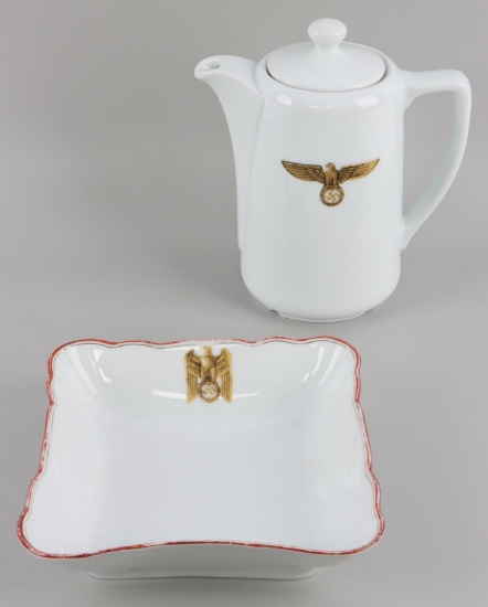 2 WWII GERMAN REICH NSDAP LIDER'S PORCELAIN LOT