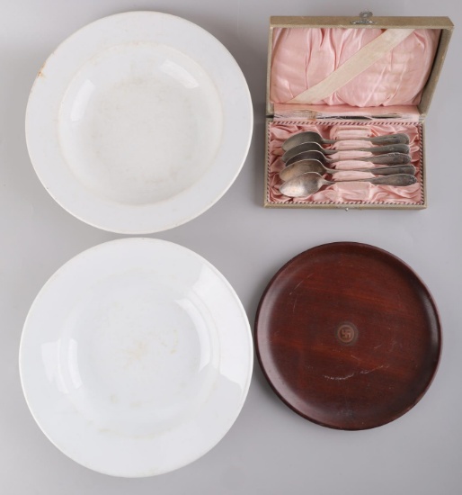 WWII GERMAN THIRD REICH SPOON & CHINA LOT