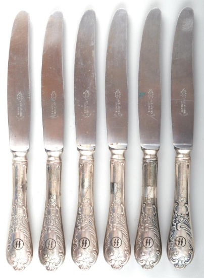 6 WWII GERMAN THIRD REICH SS TABLE KNIFE LOT