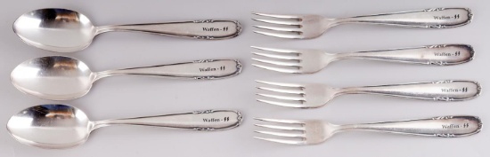 WWII GERMAN THIRD REICH WAFFEN SS FORK & SPOON LOT