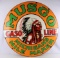 48 INCH MUSGO GASOLINE PORCELAIN DOUBLE SIDED SIGN