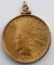 1911 $10 INDIAN HEAD GOLD COIN PENDANT NECKLACE