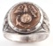 WWII ERA MARINES CORP STERLING AND GOLD RING