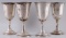 4 LORD SAYBROOK STERLING SILVER WATER GOBLETS