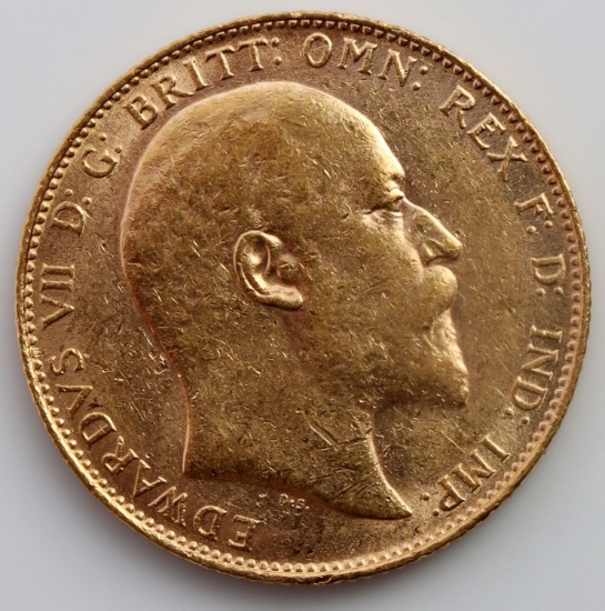 1907 GOLD EDWARD VII SOVEREIGN UNCIRCULATED