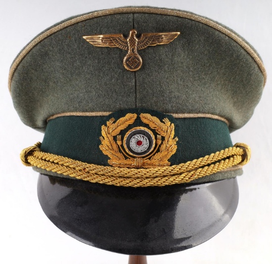 WWII GERMAN THIRD REICH ARMY OFFICER VISOR