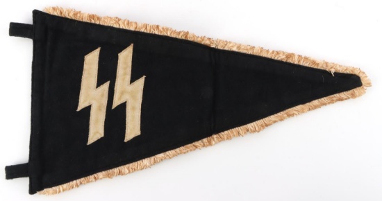 WWII GERMAN THIRD REICH SS PENNANT FLAG