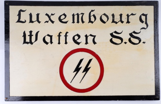 LUXEMBOURG WAFFEN SS HAND PAINTED BUILDING SIGN