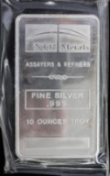 10 OZ NTR .999 FINE SILVER BULLION BAR INGOT