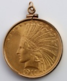 1911 $10 INDIAN HEAD GOLD COIN PENDANT NECKLACE