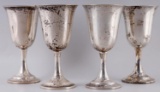 4 LORD SAYBROOK STERLING SILVER WATER GOBLETS