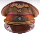 WWII GERMAN CHEMICAL TROOP OFFICER VISOR