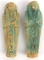 2 RARE INSCRIBED ANCIENT EGYPTIAN FAIENCE USHABTI